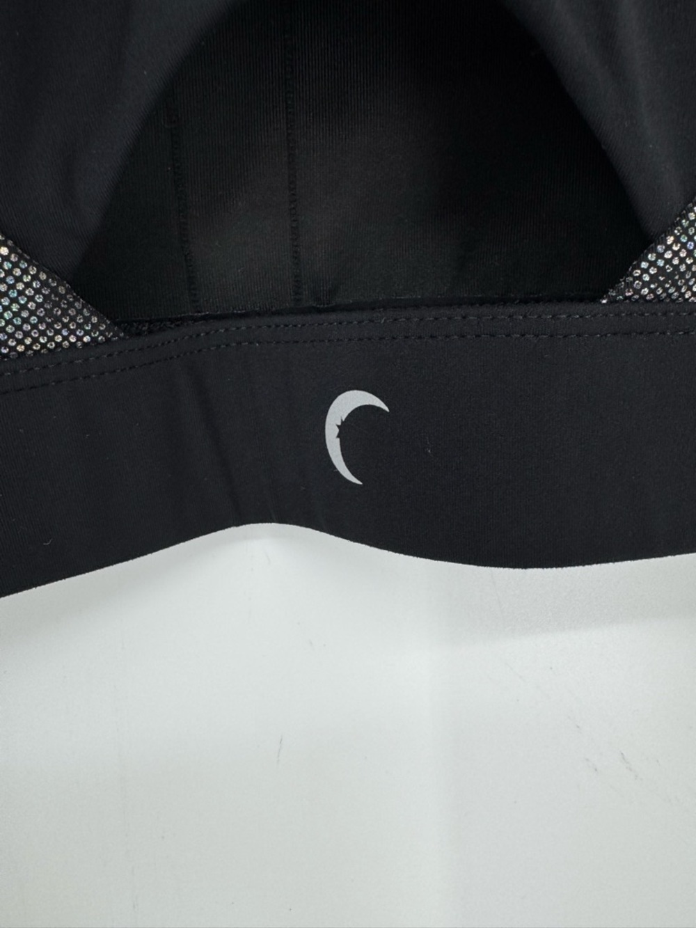 Zyia Active Women's Shimmery Black Racerback Sports Bra With Cut Out Size XL - Picture 3 of 5